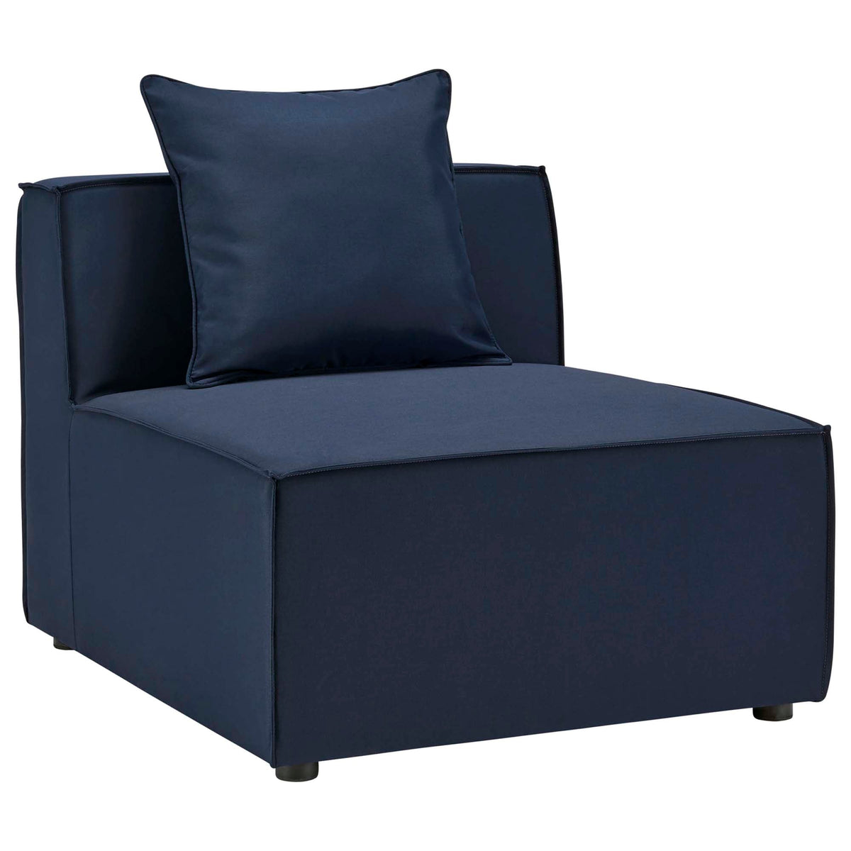 Modway Saybrook 8-Piece Outdoor Sectional Sofa | UV-Resistant Upholstery | White, Gray or Natural Navy | Patio Elegance