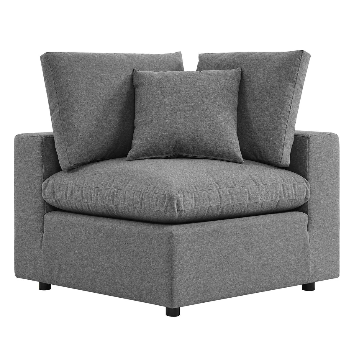 Modway 5-Piece Outdoor Sectional Sofa Set | Modular, Foam Cushions, Charcoal or White, 384 lbs | Free Shipping