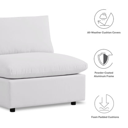 Modway 5-Piece Outdoor Sectional Sofa Set | Modular, Foam Cushions, Charcoal or White, 384 lbs | Free Shipping
