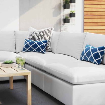 Commix 5-Piece Outdoor Sectional Sofa | Sunbrella® White, Modular, Removable Covers | Free Shipping