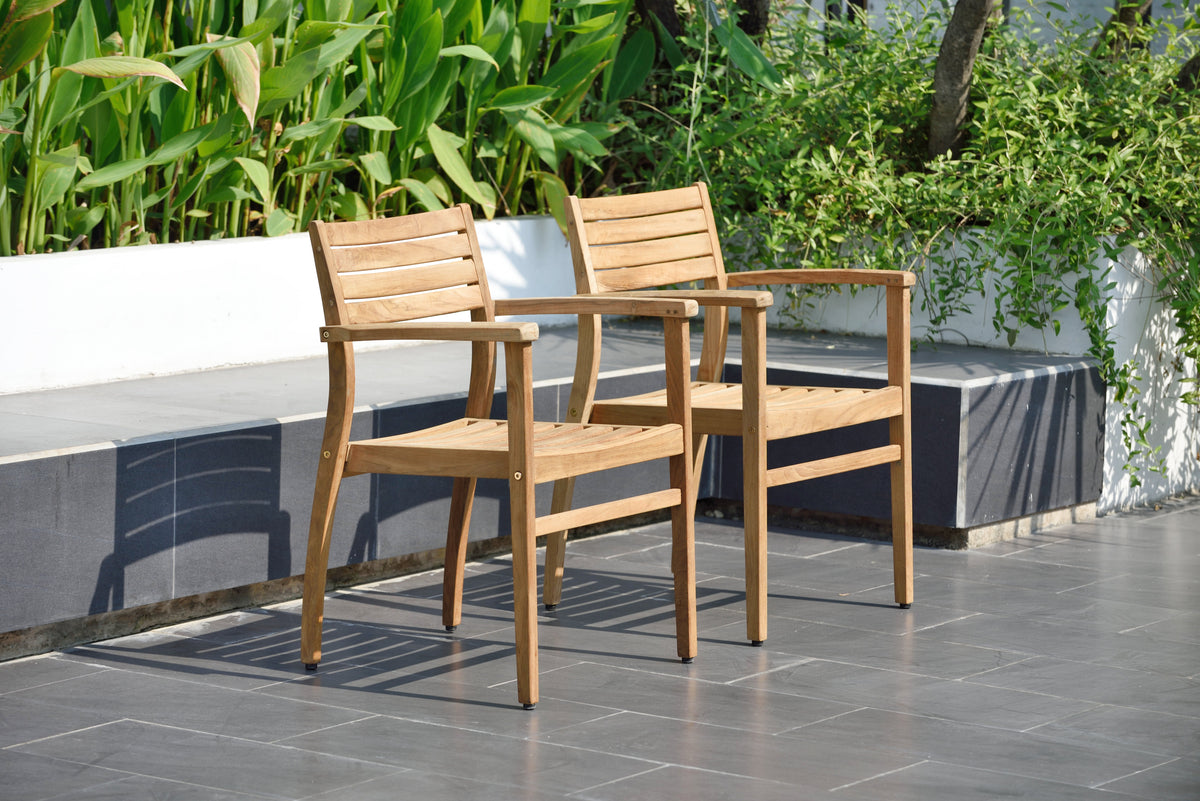 Julien FSC Teak Extendable Outdoor Dining Set | 7, 9 or 11-Piece | Extends to 79", 95" or 118" | LifestyleGarden