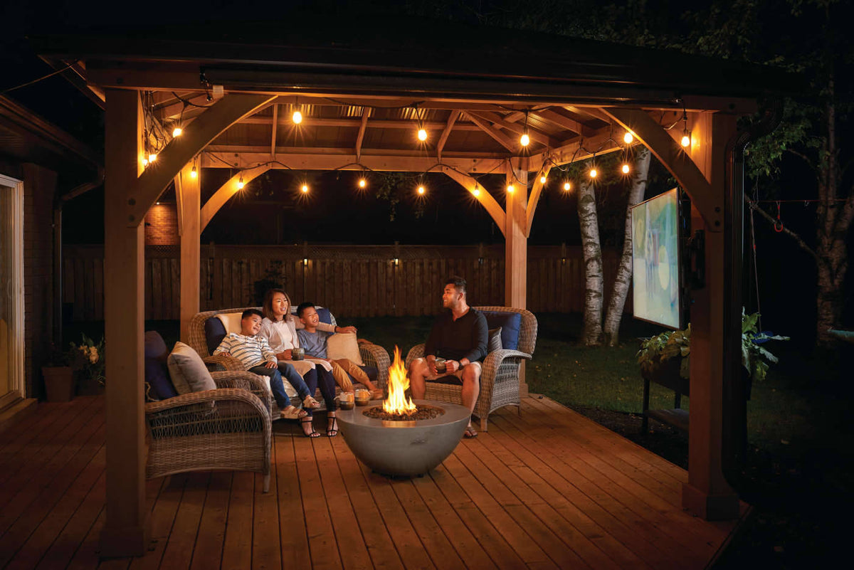 Nexus 36" Round Patioflame Fire Table | 376 lbs, Propane, Concrete Construction | Free Shipping