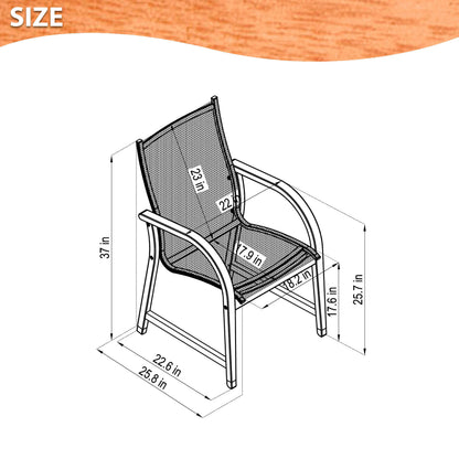 Rinjani 63" Teak Dining Table & 6 Manhattan Black Armchairs | FSC Wood & Weather-net | LifestyleGarden