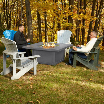 Hamptons Square Patioflame Fire Table | 42", 40,000 BTU, 376 lbs, Grey, Propane | Free Shipping