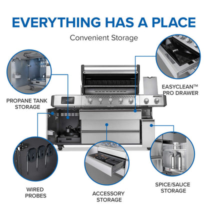 Napoleon Prestige PRO 665 Elite Gas Grill | Smart Technology, Electric Smoker, SIZZLE ZONE® & Rotisserie | Patio Elegance