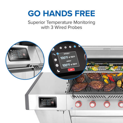 Napoleon Prestige PRO 665 Elite Gas Grill | Smart Technology, Electric Smoker, SIZZLE ZONE® & Rotisserie | Patio Elegance