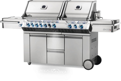 Napoleon Prestige PRO 825 RSBI Gas Grill | Dual Hood, 1,260 sq in, Infrared Sear Station, Power Side Burner & Rotisserie | Patio Elegance