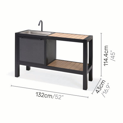 Panama Dark Modular Outdoor Kitchen Unit | 100% Aluminum | Rust-Free | LifestyleGarden