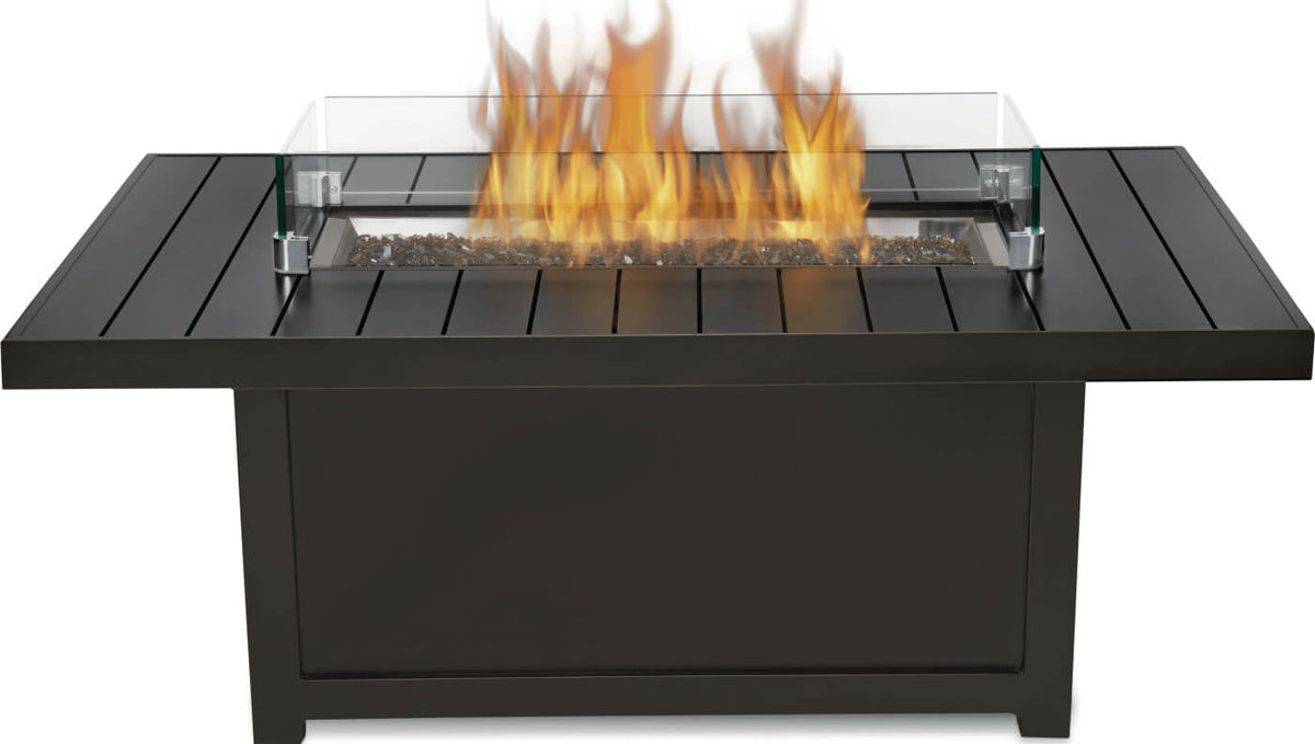 Patio Elegance St. Tropez Rectangle Fire Table | Patioflame | Bronze Finish | 376 lbs | Patio Elegance