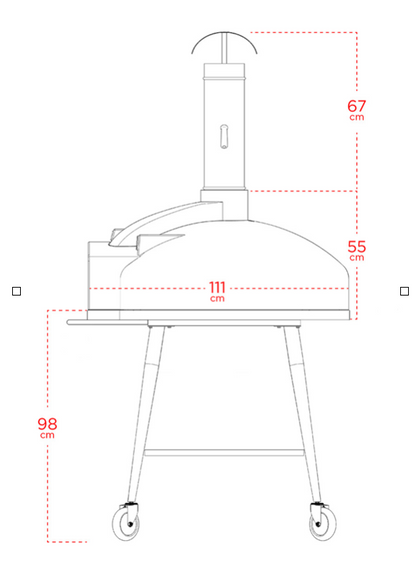 Red Rock 100 Wood-Fired Stone Oven — Bakes Bread, Pizza & More