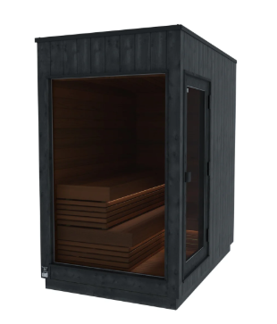 Thermasol Nordic Misty Outdoor Sauna | 2–6 Person, Dark Nordic Spruce, Electric or Wood Heater, Fully Assembled | Free Shipping