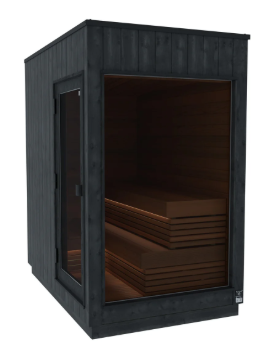 Thermasol Nordic Misty Outdoor Sauna | 2–6 Person, Dark Nordic Spruce, Electric or Wood Heater, Fully Assembled | Free Shipping