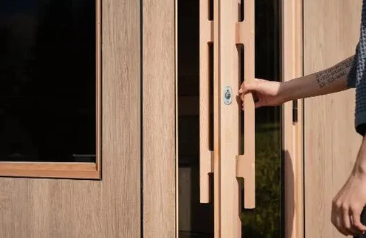 Thermasol Solaris Solar-Powered Outdoor Sauna | Off-Grid, 2–5 Person, Tile Oak, Designed in Finland | Free Shipping