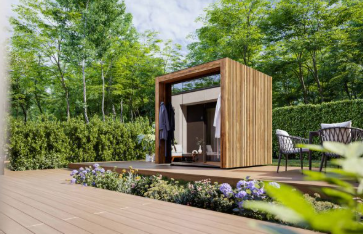 Thermasol Fortis Outdoor Sauna | 3–4 Person, Aspen Interior, 9kW Harvia Heater, WiFi | Free Shipping