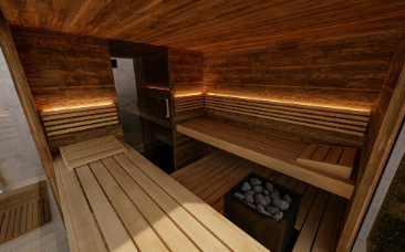 Thermasol Ombra Outdoor Sauna | 4–6 Person, IPE Lapacho, 10.5kW Harvia WiFi, Skylight | Free Shipping