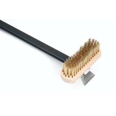 36" Pizza Stone Cleaning Brush with Metal Scraper | WPPO