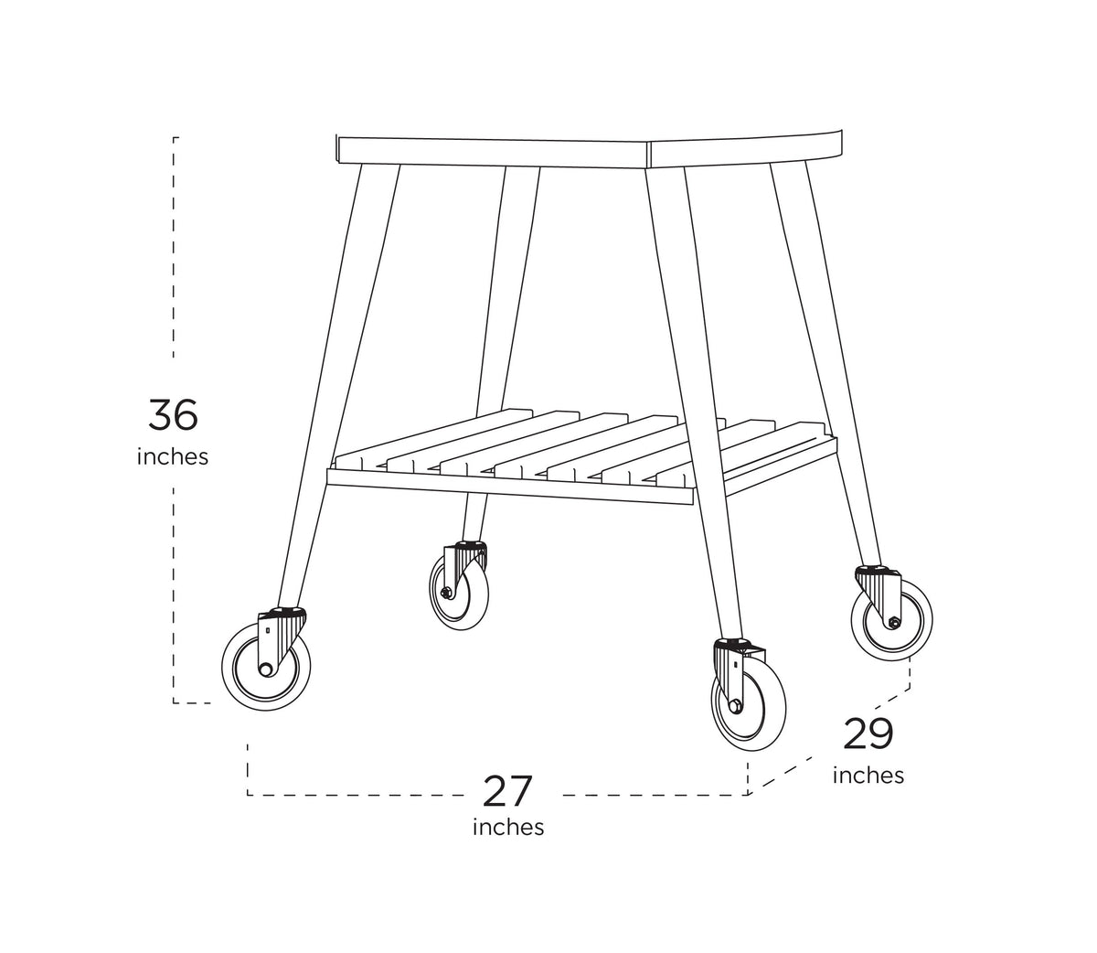 Infinity Wheeled Trolley for 50 | Mobile Outdoor Oven Stand