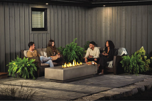 Patio Elegance Nexus 72-Inch Fire Table | Gas Fire Table with Adjustable Flame | Propane Tank Storage Base