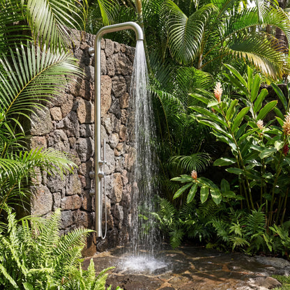 Altura Wall Mounted Outdoor Shower with Handheld | Brushed | 316 Outdoor Showers