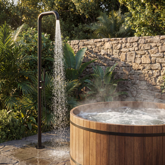 Cascade Freestanding Outdoor Shower with Handheld | 316 Outdoor Showers