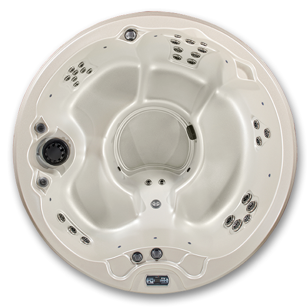 Northstar 7' Round Hot Tub | 5-Person Spa | 1 Captain's Chair + 4 Bench Seats | Value & Great Series | 110V or 220V | Patio Elegance