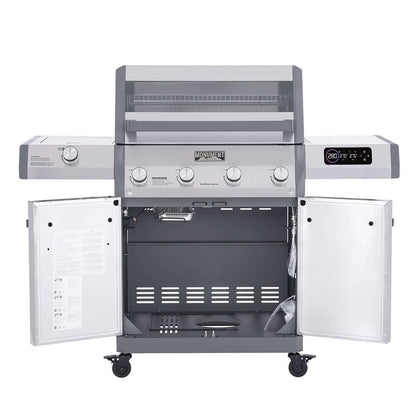 Monument Grills Eminence 405 | ClearView Smart Gas Grill with Bluetooth & LED Panel