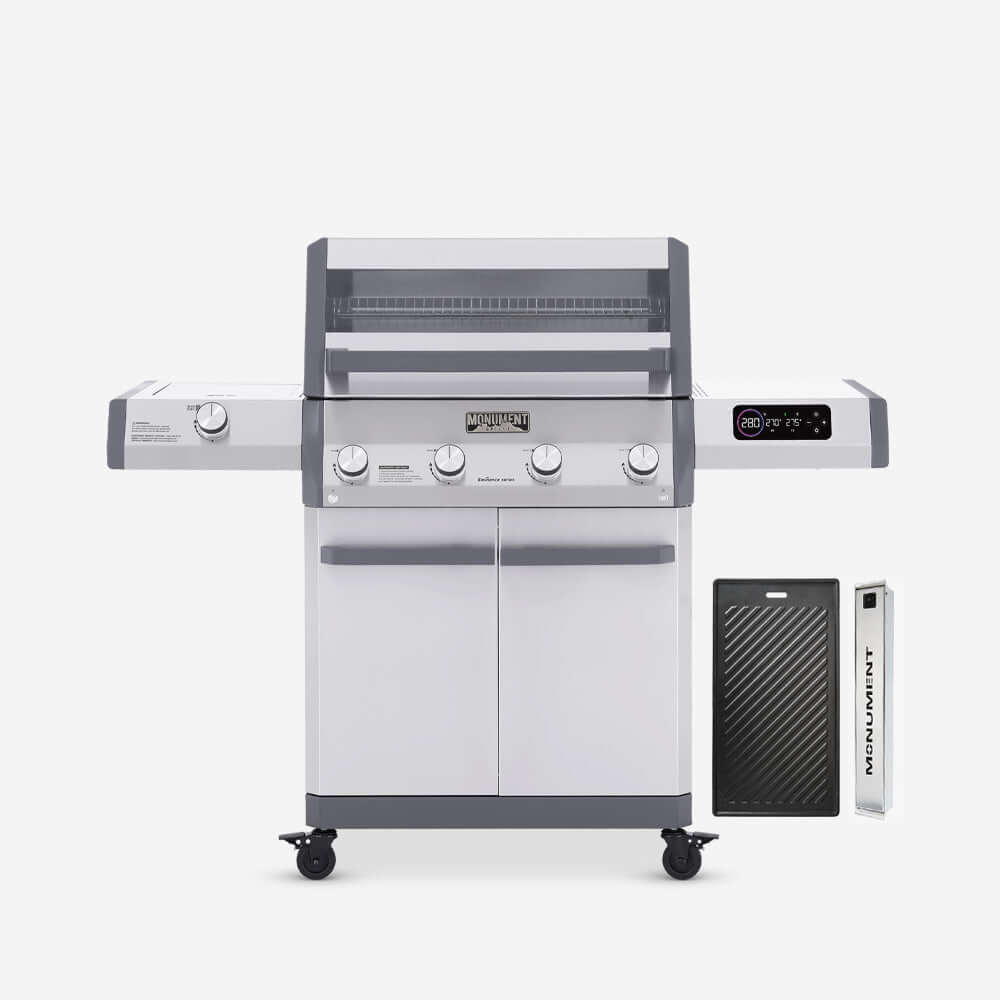 Monument Grills Eminence 405 | ClearView Smart Gas Grill with Bluetooth & LED Panel