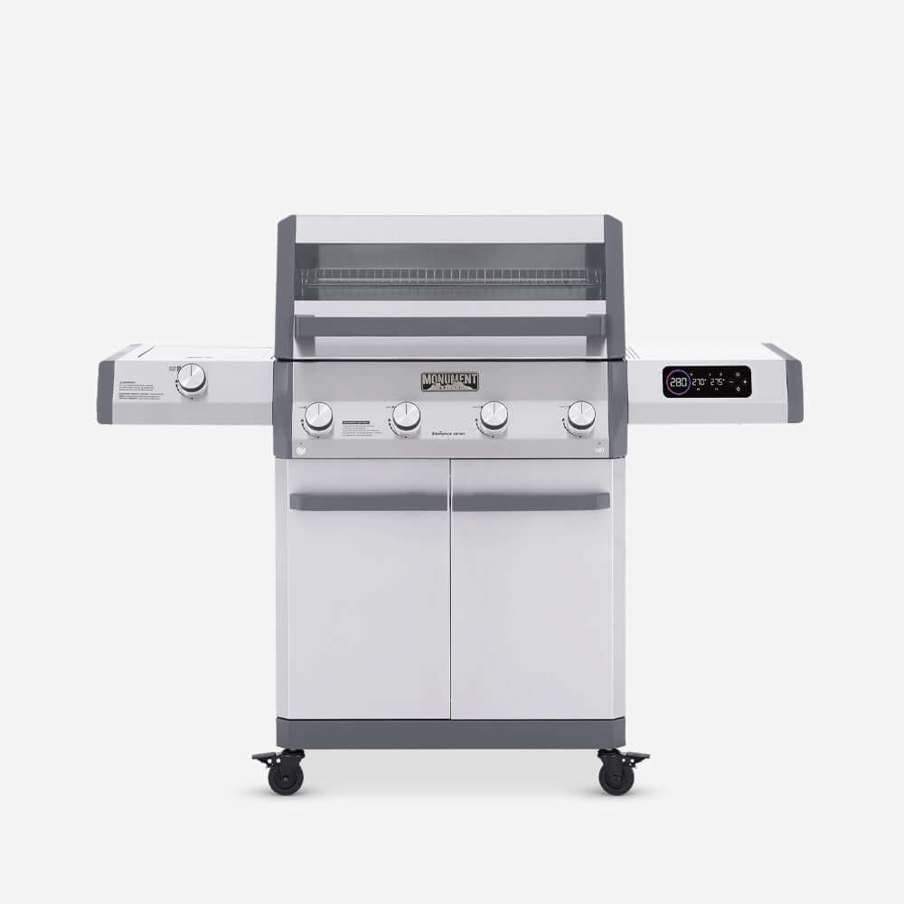 Monument Grills Eminence 405 | ClearView Smart Gas Grill with Bluetooth & LED Panel