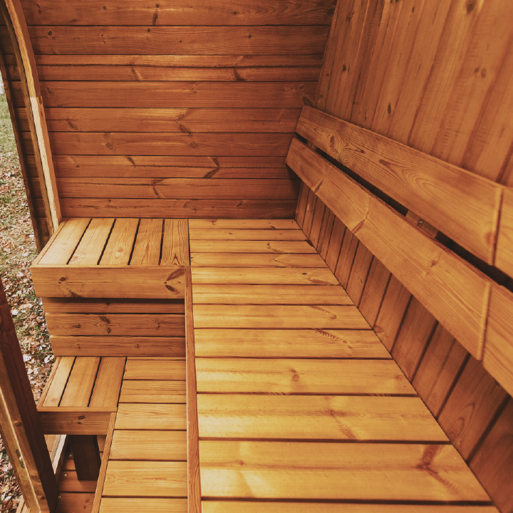 Mande MW16 ThermoWood Outdoor Sauna | Larger Capacity, Choice of Harvia Heater, Lava Rocks Included | Free Shipping