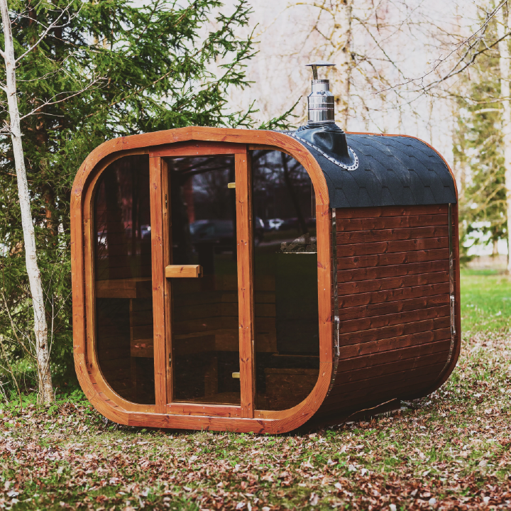Mande MW16 ThermoWood Outdoor Sauna | Larger Capacity, Choice of Harvia Heater, Lava Rocks Included | Free Shipping