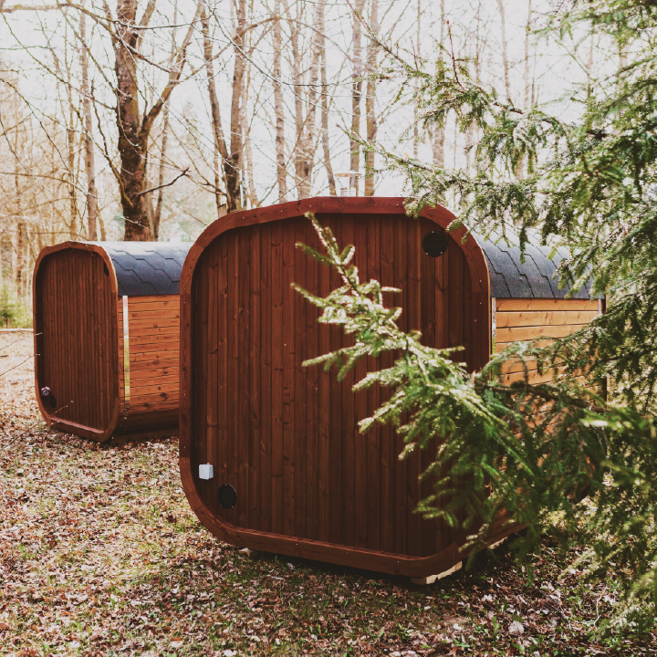 Mande MW16 ThermoWood Outdoor Sauna | Larger Capacity, Choice of Harvia Heater, Lava Rocks Included | Free Shipping