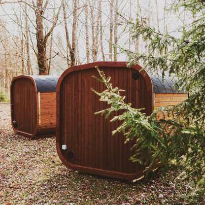 Mande MW16 ThermoWood Outdoor Sauna | Larger Capacity, Choice of Harvia Heater, Lava Rocks Included | Free Shipping